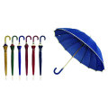 16 Ribs Stick Manual Edge Wooden Umbrella (YS-SM25163416R)